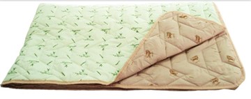 Одеяло «Зима-Лето», ткань: тик, материалы: бамбук/верблюжья шерсть в Астрахани