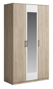 Шкаф 3 двери Светлана, с зеркалом, белый/дуб сонома в Астрахани