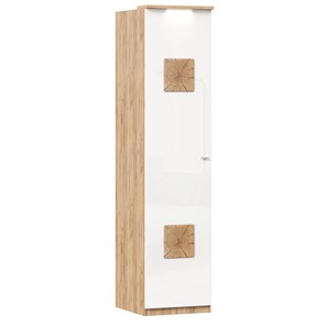 Шкаф одностворчатый с декор. накладками Фиджи 659.225, белый в Астрахани