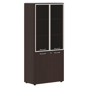 Шкаф комбинированный с дверьми в алюминиевой рамке с замком DIONI Венге DHC 85.7(Z)  (850х430х1930) в Астрахани