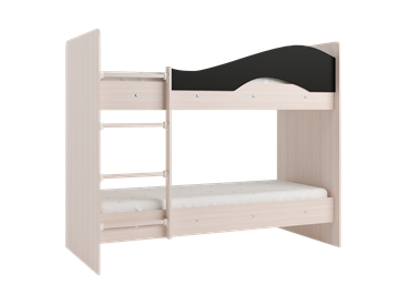 Детская  двухъярусная кровать Мая с 2 ящиками на щитах, корпус Млечный дуб, фасад Венге в Астрахани - предосмотр 3