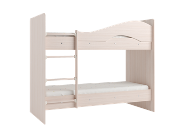 Кровать 2-ярусная Мая на щитах со шкафом и ящиками, цвет Млечный дуб в Астрахани - предосмотр 2