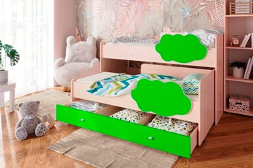 Двухэтажная детская кровать Соник 1.6 с ящиком, Лайм в Астрахани