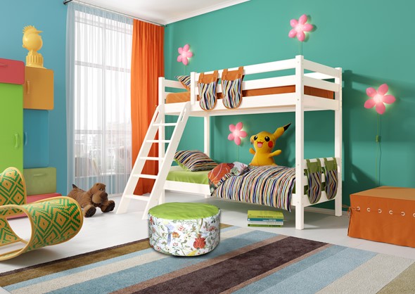 Детская двухэтажная кровать Соня, Вариант 10 Белый в Астрахани - изображение
