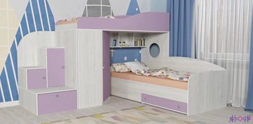 Детская кровать-шкаф Кадет-2, корпус Винтерберг, фасад Ирис в Астрахани