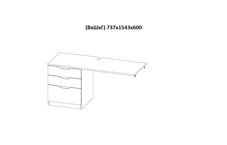 Кровать 2-х ярусная с письменным столом и шкафом POLINI Kids Simple Белый / Бетон в Астрахани - изображение 9