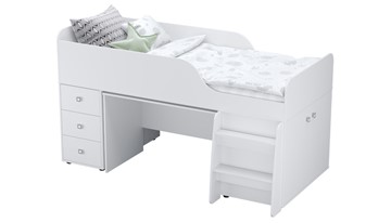 Кровать с лестницей с рабочей зоной POLINI Kids Simple 4500 Белый в Астрахани - предосмотр 6