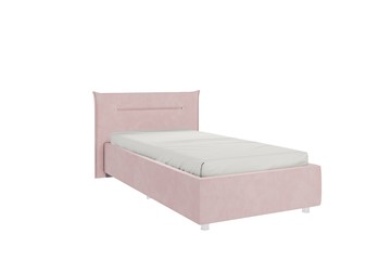 Кровать в детскую 0.9 Альба, нежно-розовый (велюр) в Астрахани