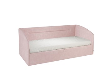 Детская кровать 0.9 Альба (Софа), нежно-розовый (велюр) в Астрахани