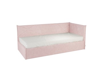 Кровать в детскую 0.9 Бест (Тахта), нежно-розовый (велюр) в Астрахани