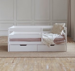 Детская кровать Софа с ящиками, цвет белый в Астрахани