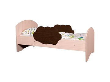 Детская кровать с бортиками Тучка, корпус Дуб млечный, фасад Венге в Астрахани