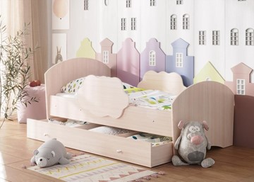 Детская кровать Тучка с ящиком, корпус Дуб млечный, фасад Дуб млечный в Астрахани