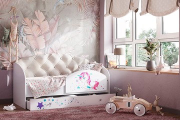 Детская кровать с бортиками Звездочка с бортиком, Бежевый в Астрахани