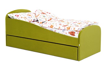 Кровать с ящиком Letmo оливковый (велюр) в Астрахани