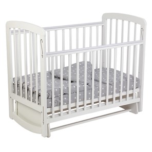 Кроватка для новорожденных с маятником POLINI Kids Simple 304 Белый в Астрахани