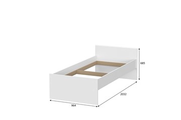 Выкатная кровать в детскую Токио, белый текстурный (одинарная (0,9х2,0) + выкатная) в Астрахани - предосмотр 3