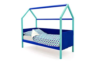 Детская кровать-домик Svogen, мятный-синий мягкая в Астрахани
