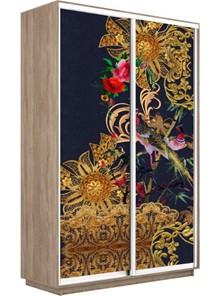 Шкаф 2-створчатый Экспресс 1600x450x2400, Золотой орнамент/дуб сонома в Астрахани