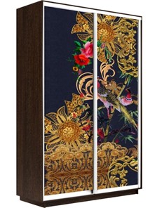 Шкаф 2-створчатый Экспресс 1600x600x2200, Золотой орнамент/венге в Астрахани