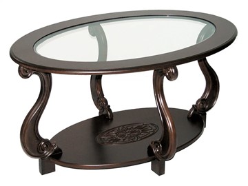Стеклянный столик Овация-С, темно-коричневый в Астрахани