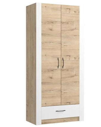 Шкаф гардеробный Ева 5 М1 дуб ирландский/белый матовый в Астрахани - изображение