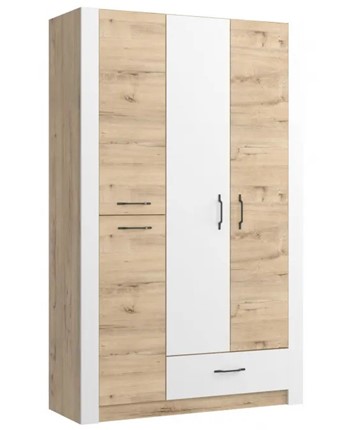 Шкаф гардеробный Ева 5 М2 дуб ирландский/белый матовый в Астрахани - изображение