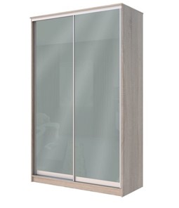 Шкаф 2-х дверный Хит-22-14-22 с цветным стеклом, средне-серый 074, Дуб сонома в Астрахани