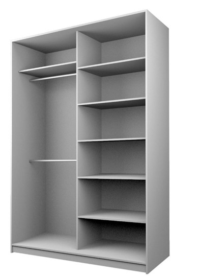 Шкаф 2-х створчатый MAX МШ-23-6-16-22, Профиль Черный/Цвет Белый/Oracal Черный в Астрахани - изображение 1
