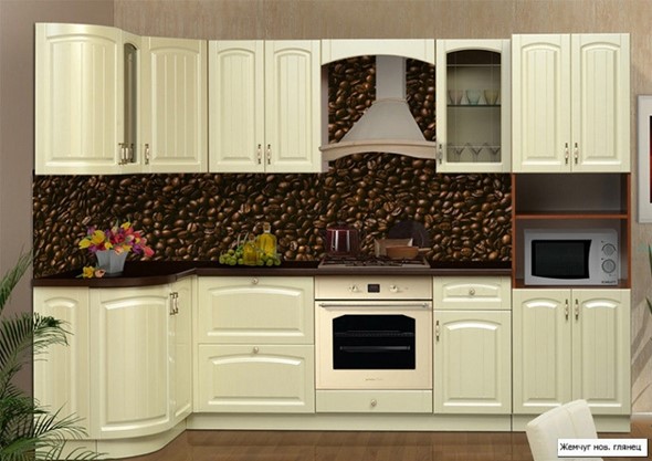 Угловой кухонный гарнитур Кантри 1330х2800 в Астрахани - изображение
