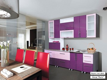 Кухонный гарнитур Мыло 224 2600, цвет Фиолет/Пастель фиолет в Астрахани