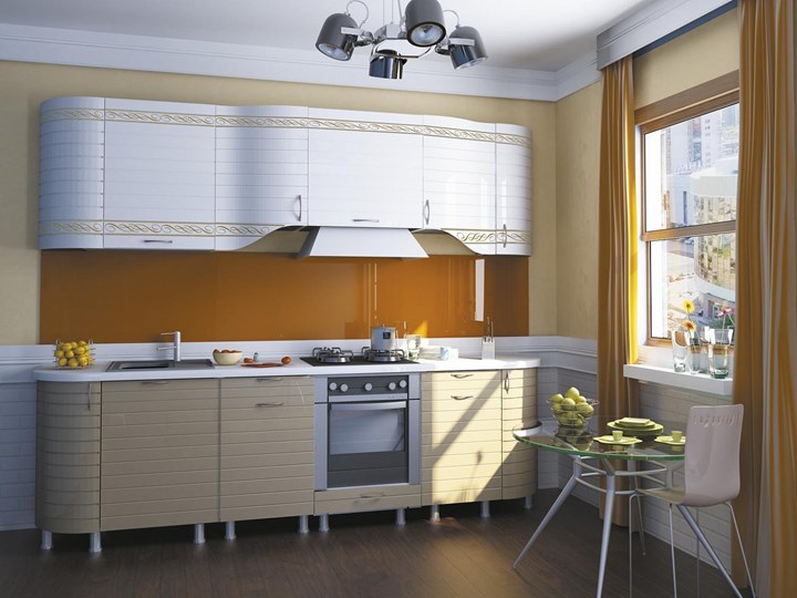 Модульная кухня Анастасия цвет капучино 2 (260 см) в Астрахани - изображение