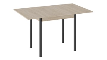 Кухонный раскладной стол Родос тип 2 с опорой d40 (Черный муар/Дуб Сонома) в Астрахани - предосмотр 1