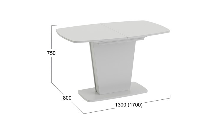 Раздвижной стол Честер тип 2, цвет Белый/Стекло белый глянец в Астрахани - изображение 3