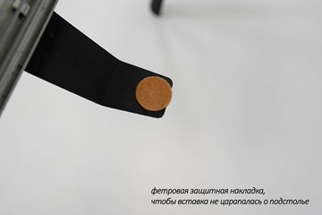 Кухонный стол раздвижной Дали-1L(ноги черные, дуб табако) в Астрахани - предосмотр 6