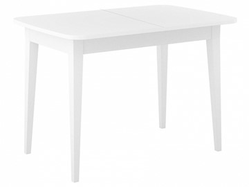 Кухонный стол раскладной Dikline M120 Белый/стекло белое сатин/ножки MM белые в Астрахани