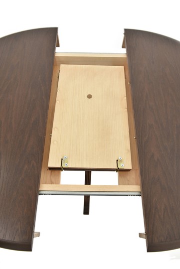 Кухонный стол раскладной Фабрицио-1 исп. Круг 820, Тон 9 (Морилка/Эмаль) в Астрахани - изображение 6