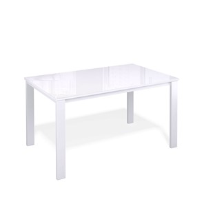 Кухонный раскладной стол Kenner LL1200 белый/стекло белое глянец в Астрахани