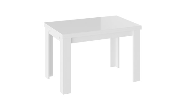 Стол раздвижной Норман тип 1, цвет Белый/Стекло белый глянец в Астрахани - изображение