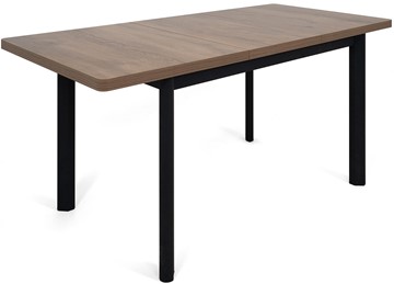 Кухонный стол раздвижной Токио-2L (ноги металлические черные, дуб табако) в Астрахани - предосмотр 3