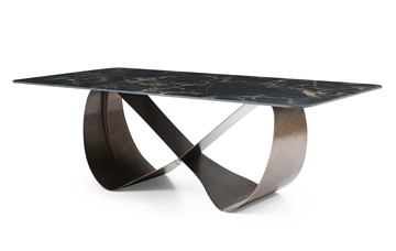 Керамический обеденный стол DT9305FCI (240) черный керамика/бронзовый в Астрахани