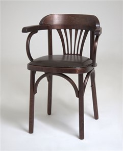 Обеденный стул Венский мягкий, кожзам коричневый/темный тон в Астрахани