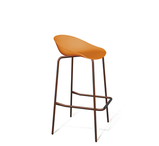 Барный стул SHT-ST19/S29 (оранжевый/медный металлик) в Астрахани