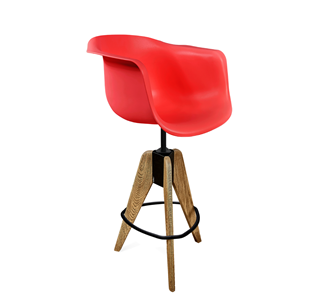 Барный стул SHT-ST31/S92 (красный/брашированный коричневый/черный муар) в Астрахани