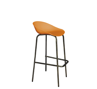 Барный стул SHT-ST19/S29 (оранжевый/черный муар/золотая патина) в Астрахани