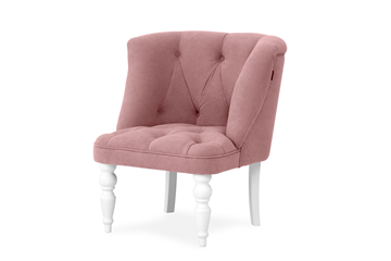 Мягкое кресло Бриджит розовый ножки белые в Астрахани