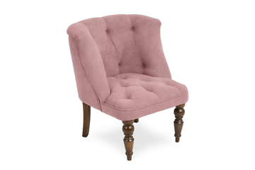 Кресло на ножках Бриджит розовый ножки коричневые в Астрахани