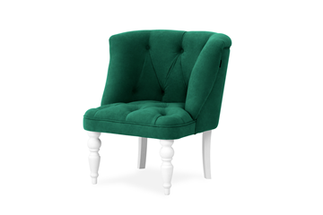 Мягкое кресло Бриджит зеленый ножки белые в Астрахани