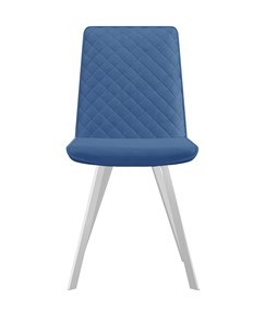 Обеденный стул 202, микровелюр B8 blue, ножки белые в Астрахани - предосмотр 1