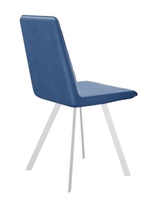 Обеденный стул 202, микровелюр B8 blue, ножки белые в Астрахани - предосмотр 2